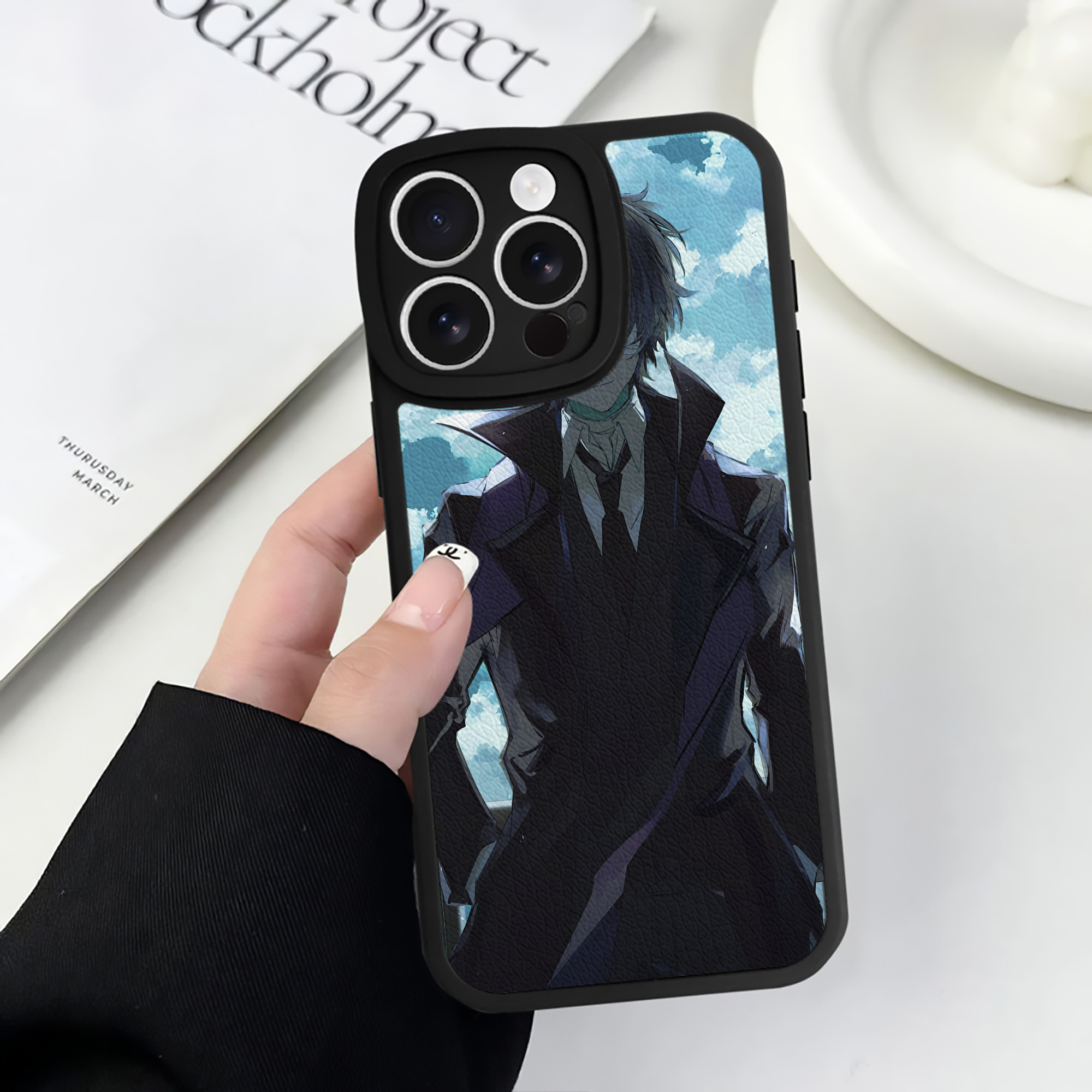 （画像用） 文豪ストレイドッグス Bungo Stray Dogs 【iPhone 16シリーズ対応】シリコンスマホケース（レザー調） 材質：シリコン